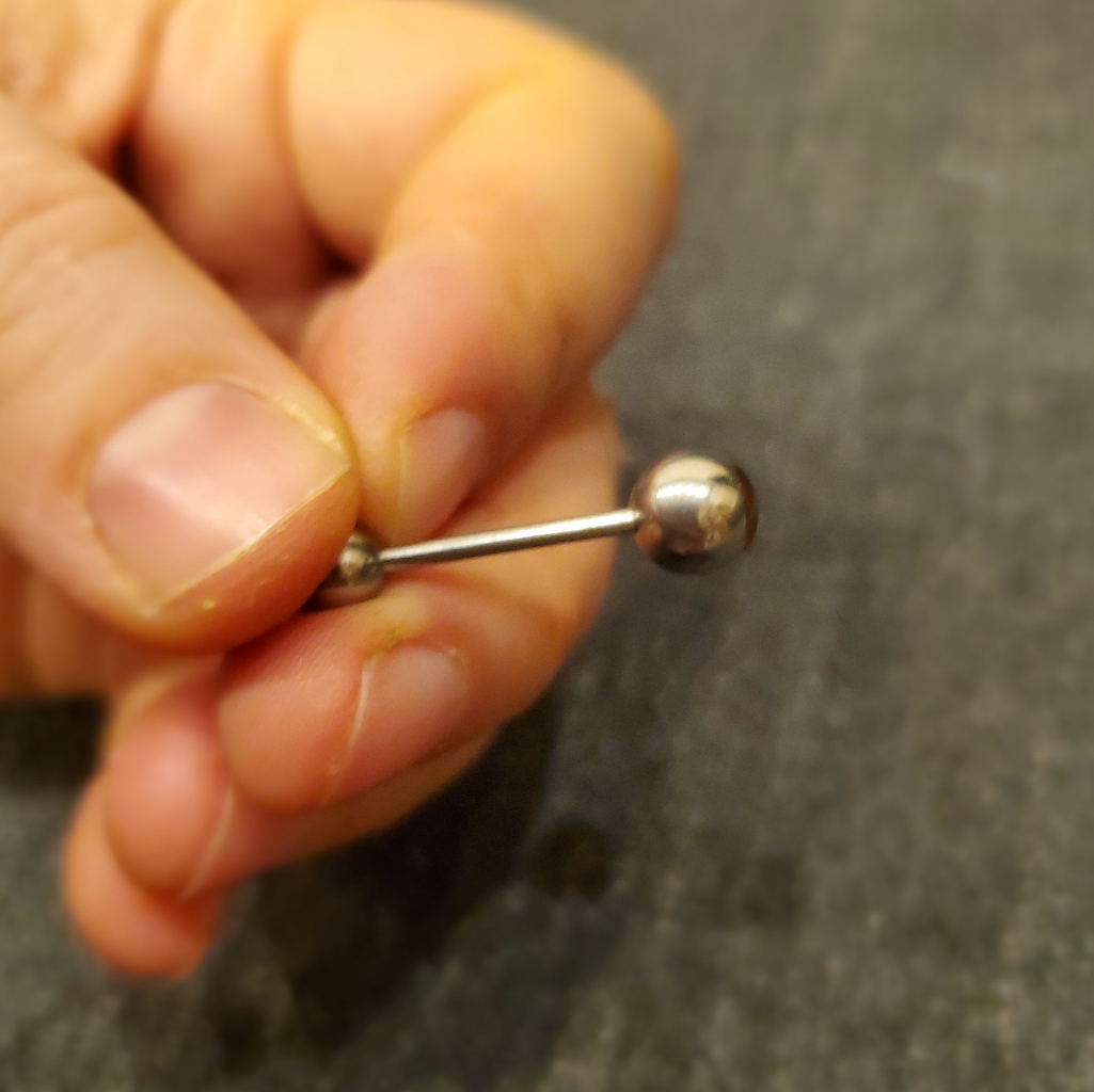 Albert Einstein Surgical Stainless Steel Tongue Ring Bar